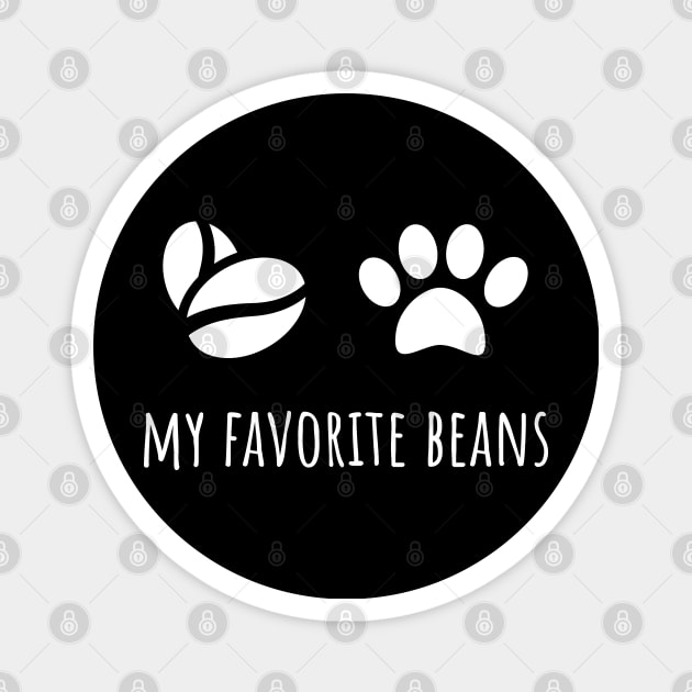 Toe Beans and Coffee Beans Magnet by Huhnerdieb Apparel